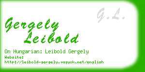 gergely leibold business card